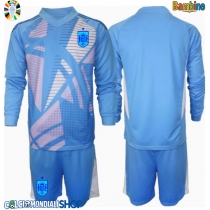Maglie da calcio Spagna Portiere Prima Maglia Bambino Europei 2024 Manica Lunga (+ Pantaloni corti)
